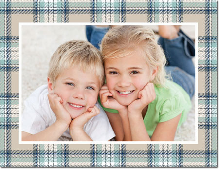 Holiday Photo Mount Cards by Boatman Geller - MacBeth Plaid Tan Holiday Photo Mount Cards by Boatman Geller - MacBeth Plaid Tan