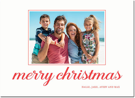Digital Holiday Photo Cards by Boatman Geller - Aaron Merry Christmas