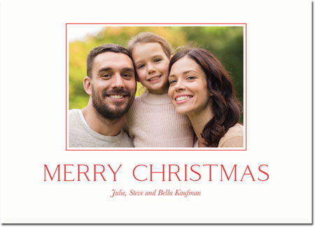 Digital Holiday Photo Cards by Boatman Geller - Elegant Serif Merry Christmas
