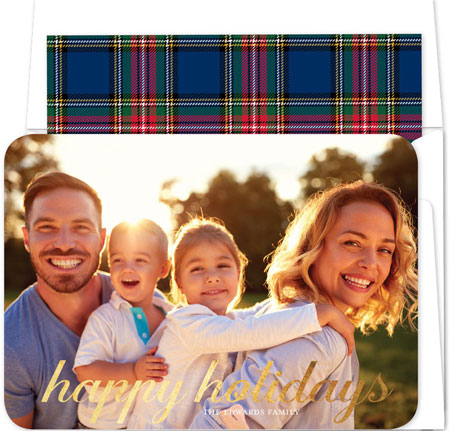 Digital Holiday Photo Cards by Boatman Geller - Aaron Happy Holiday Foil