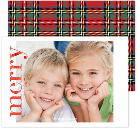 Digital Holiday Photo Cards by Boatman Geller - Side Statement Merry Digital Holiday Photo Cards by Boatman Geller - Side Statement Merry
