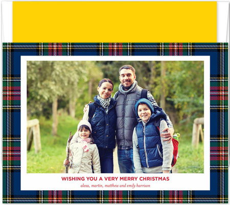 Digital Holiday Photo Cards by Boatman Geller - MacBeth Plaid