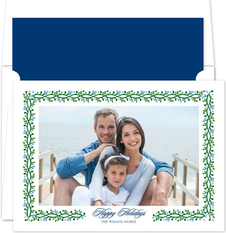 Digital Holiday Photo Cards by Boatman Geller - Berry Vine Happy Holidays