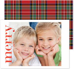 Digital Holiday Photo Cards by Boatman Geller - Side Statement Merry