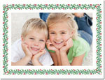 Holiday Photo Mount Cards by Boatman Geller - Berry Vine Red