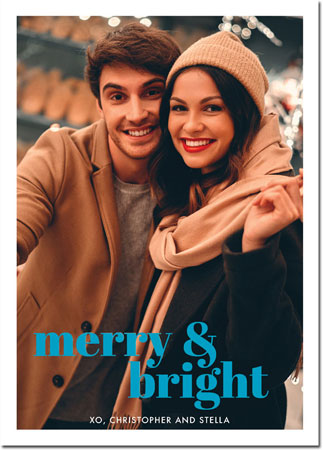 Digital Holiday Photo Cards by Boatman Geller - Poster Merry & Bright V Digital Holiday Photo Cards by Boatman Geller - Poster Merry & Bright V