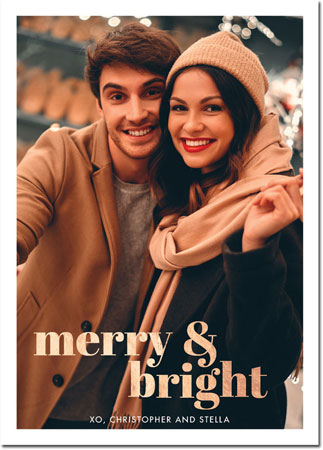 Digital Holiday Photo Cards by Boatman Geller - Poster Merry & Bright Foil V