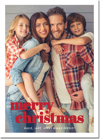 Digital Holiday Photo Cards by Boatman Geller - Poster Merry Christmas V
