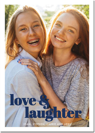 Digital Holiday Photo Cards by Boatman Geller - Poster Love & Laughter V