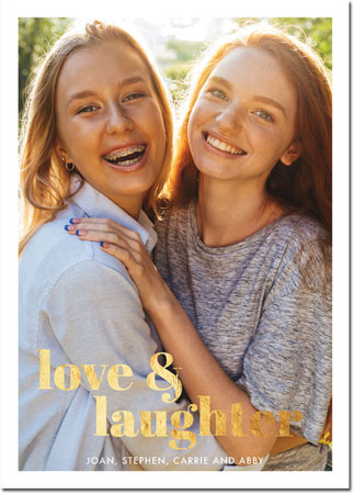 Digital Holiday Photo Cards by Boatman Geller - Poster Love & Laughter Foil V Digital Holiday Photo Cards by Boatman Geller - Poster Love & Laughter Foil V