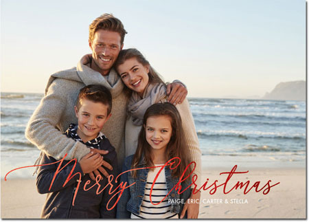 Digital Holiday Photo Cards by Boatman Geller - Aurellia Merry Christmas Foil