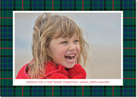 Digital Holiday Photo Cards by Boatman Geller - Lauder Plaid