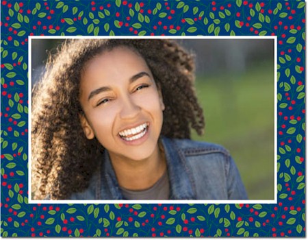Holiday Photo Mount Cards by Boatman Geller - Berry Pattern Holiday Photo Mount Cards by Boatman Geller - Berry Pattern