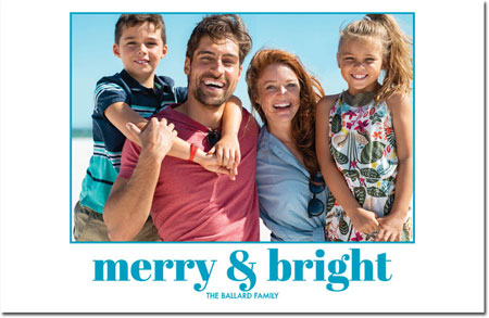 Letterpress Holiday Photo Mount Card (Poster Merry & Bright) by Boatman Geller Letterpress Holiday Photo Mount Card (Poster Merry & Bright) by Boatman Geller