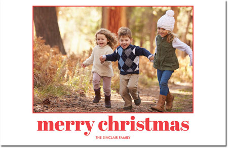 Letterpress Holiday Photo Mount Card (Poster Merry Christmas) by Boatman Geller Letterpress Holiday Photo Mount Card (Poster Merry Christmas) by Boatman Geller