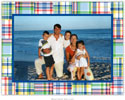Holiday Photo Mount Cards by Boatman Geller - Blue Madras Patch
