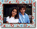 Holiday Photo Mount Cards by Boatman Geller - Paisley Light Blue