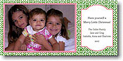 Holiday Photo Mount Cards by Boatman Geller - Mod Lattice Green
