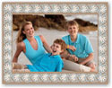 Holiday Photo Mount Cards by Boatman Geller - Greek Scroll Light Blue