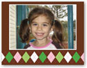 Digital Holiday Photo Cards by Boatman Geller - Argyle Brown and Pink