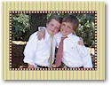 Holiday Photo Mount Cards by Boatman Geller - Parker Stripe Green