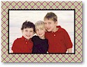 Boatman Geller Digital Holiday Photo Card - Geo Pattern Red