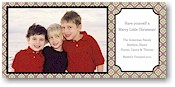 Holiday Photo Mount Cards by Boatman Geller - Geo Pattern Red