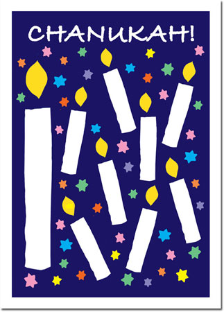 Hanukkah Greeting Cards by Just Mishpucha - Multi-Star Candles