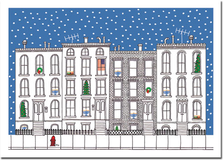 Non-Personalized Interfaith Holiday Greeting Cards by Just Mishpucha - Brownstones