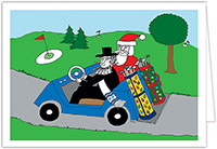 Non-Personalized Interfaith Holiday Greeting Cards by Just Mishpucha - Golf Cart