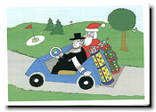 Non-Personalized Interfaith Holiday Greeting Cards by Just Mishpucha - Golf Cart