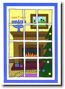 Non-Personalized Interfaith Holiday Greeting Cards by Just Mishpucha - Interfaith Window