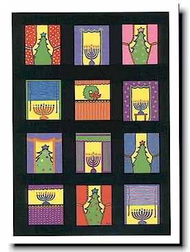 Non-Personalized Interfaith Holiday Greeting Cards by Just Mishpucha - Holiday Windows