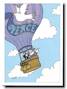 Non-Personalized Interfaith Holiday Greeting Cards by Just Mishpucha - Hot Air Balloon