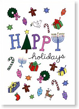 Interfaith Holiday Greeting Cards by Just Mishpucha - Holiday Symbols