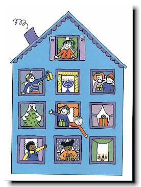 Interfaith Holiday Greeting Cards by Just Mishpucha - Kids In Windows