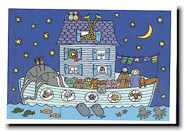 Non-Personalized Interfaith Holiday Greeting Cards by Just Mishpucha - Noah's Ark