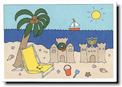 Non-Personalized Interfaith Holiday Greeting Cards by Just Mishpucha - Sand Castles