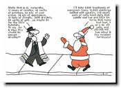 Non-Personalized Interfaith Holiday Greeting Cards by Just Mishpucha - Santa & Rabbi/Cell Phones