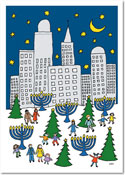 Non-Personalized Interfaith Holiday Greeting Cards by Just Mishpucha - Skyline & Park
