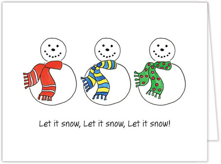 Holiday Greeting Cards by Kelly Hughes Designs (No Men Like Snowmen)