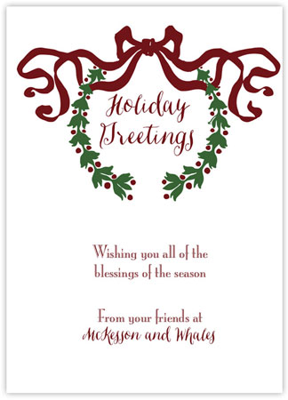 Holiday Greeting Cards by Little Lamb Designs (Elegant Wreath)