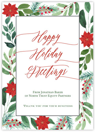 Holiday Greeting Cards by Little Lamb Designs (Christmas Flora)