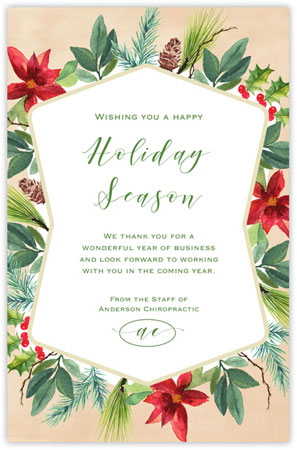 Holiday Greeting Cards by Little Lamb Designs (Fashioned Foliage)