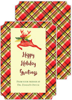 Holiday Greeting Cards by Little Lamb Designs (Plaid Watercolor Deer)