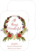 Holiday Greeting Cards by Little Lamb Designs (Botanical Wreath)