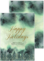 Holiday Greeting Cards by Little Lamb Designs (Watercolor Holiday Trees)