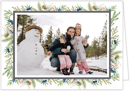 Holiday Photo Mount Cards by Little Lamb Designs (Holiday Greenery Border)