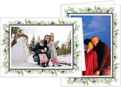 Holiday Photo Mount Cards by Little Lamb Designs (Holiday Greenery Border)
