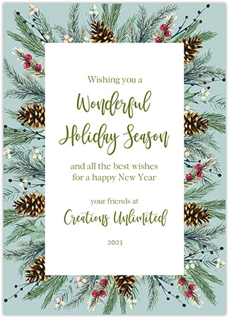 Holiday Greeting Cards by Little Lamb Designs (Winter Grove)